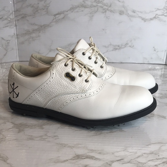 Footjoy white my joys outdoor golf shoes size 10 M - Picture 4 of 9